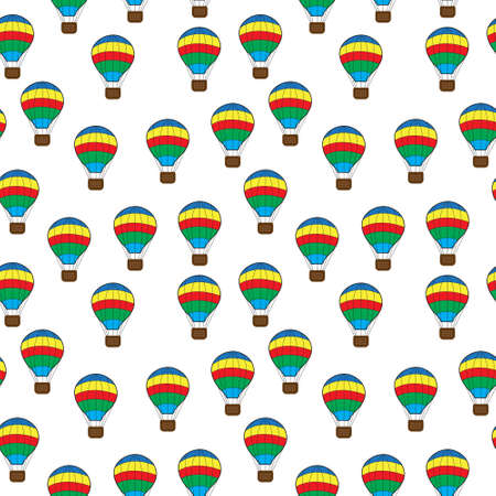 Air Balloon seamless texture, balloon background, wallpaper. Vector illustrationのイラスト素材