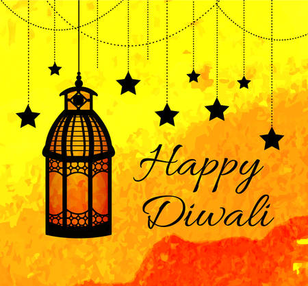 Happy Diwali Indian Festival of Lights. Diwali greeting card, invitation. Vector illustrationのイラスト素材