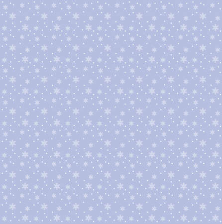 Snowflakes seamless pattern. Snow falls background. Vector illustration