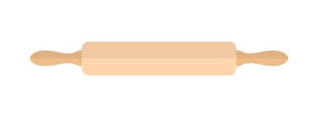 Rolling pin icon vector flat style. Isolated on white background. Vector illustrationのイラスト素材