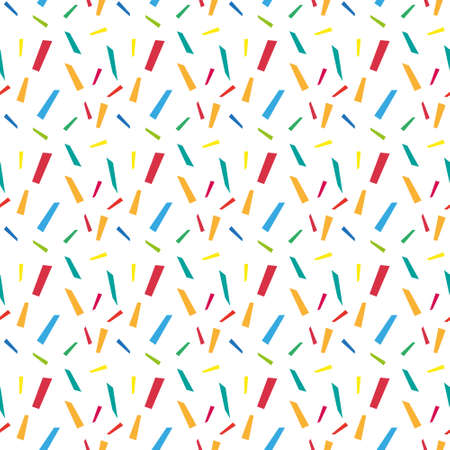 Festive confetti seamless pattern. Modern, geometric repeating texture. Memphis style endless...
