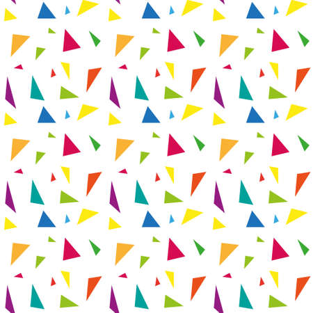 Festive confetti seamless pattern. Modern, geometric repeating texture. Memphis style endless background. Vector illustrationのイラスト素材