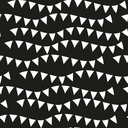 Black monochrome seamless patterns. Geometric repeating texture, endless background. Vector illustrationのイラスト素材