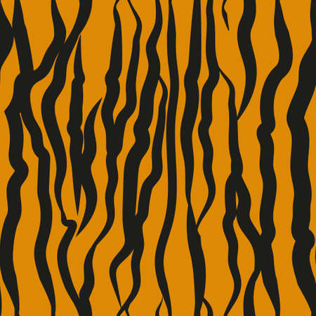 Tiger skin seamless pattern. African animals concept endless background, repeating texture. Vector illustrationのイラスト素材