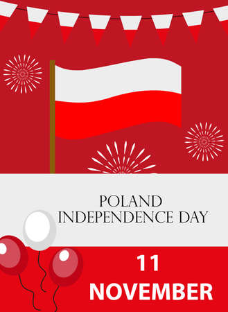 Poland Independence Day templates for your design. Brochure, flyer, greeting card, invitation, poster. Isolated on white background. Vector illustrationのイラスト素材