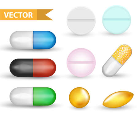 Realistic medical pill illustration.のイラスト素材
