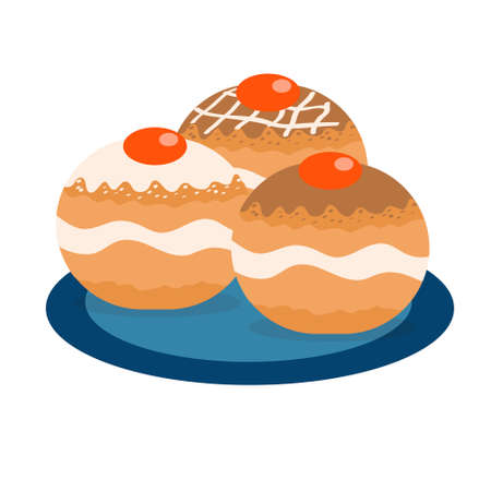 Dreidel hanukkah icon flat, cartoon style. Vector illustration.