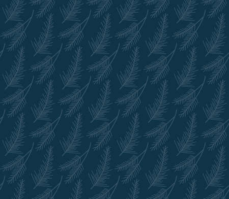 Christmas plants seamless pattern. Merry christmas repeating texture winter flowers.Tileable Holiday background.のイラスト素材