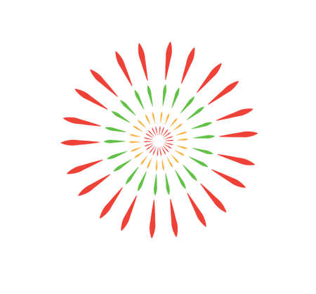 Firework design on white backgroundのイラスト素材