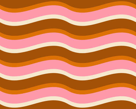 Retro 70s seamless colorful geometric pattern. Endless texture, retro background. Vector...