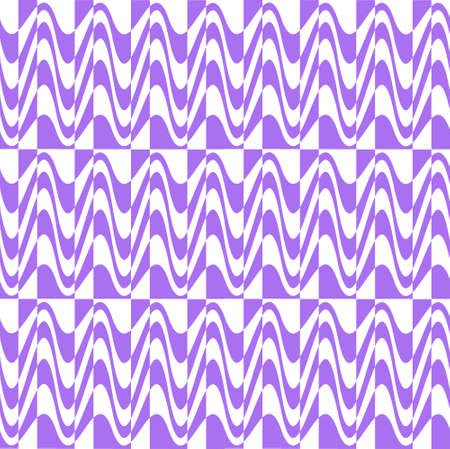 Distorted checkered pattern. Modern distortion wave background. Vector illustration.のイラスト素材