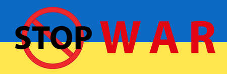 Stop War Ukraine. World peace. Vector illustrationのイラスト素材