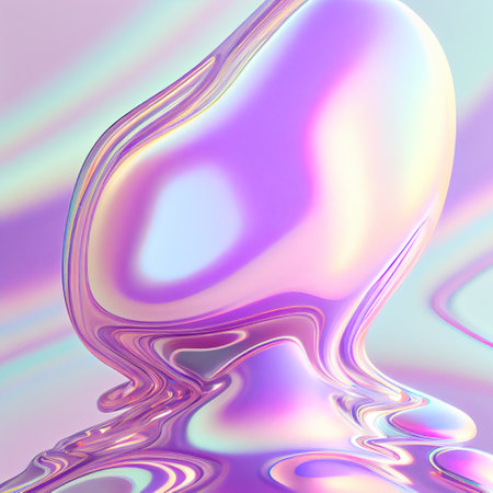 Holographic Lilac Gradient liquid gasoline pastel background. generative ai. high quality photoの写真素材