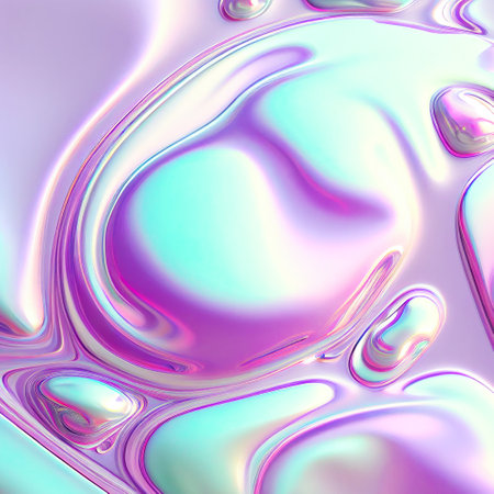 Holographic Lilac Gradient liquid gasoline pastel background. generative ai. high quality photoの写真素材