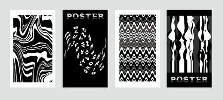 Simple geometric abstract vector pattern with simple shapes and monochrome colors. geometric composition. vector illustration.のイラスト素材