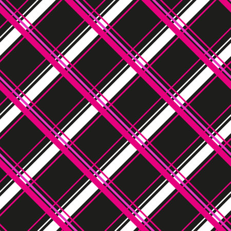 emo y2k Tartan Plaid Seamless Pattern Background. Trendy Tiles Vector Illustrationのイラスト素材