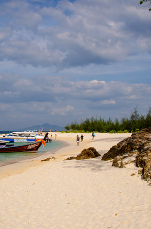 Beautiful sea and beach view and turquoise water in Thailand.の写真素材