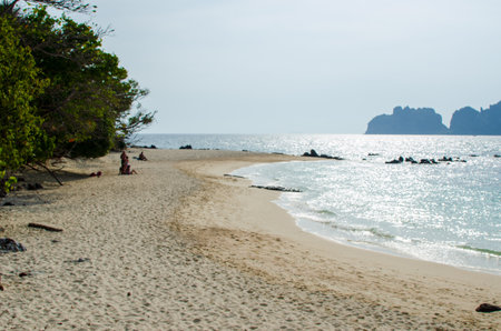 Beautiful sea and beach view and turquoise water in Thailand.の写真素材