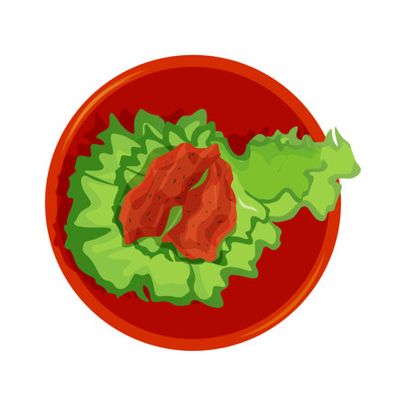 Raw meatballs vector illustration (cig kofte) isolated on a white background. Traditional Turkish cuisine delicacies.のイラスト素材