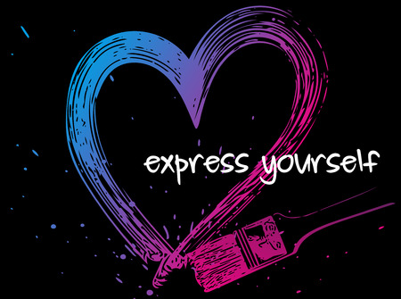 Splash heartのイラスト素材