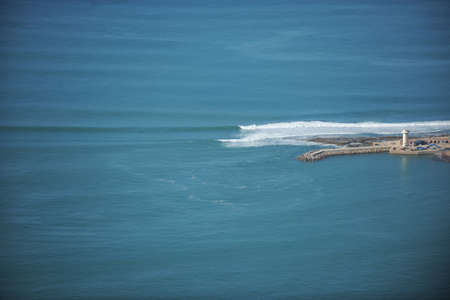 waves and surf in moroccoの写真素材