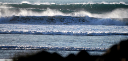 waves and surfingの写真素材