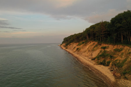 Baltic Sea coast in the evening. Germany, Baltic Sea.の写真素材
