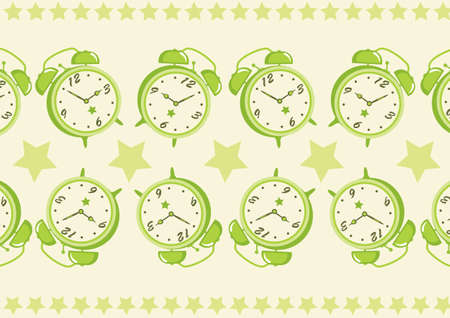 Alarm Clock Pattern Backgroundのイラスト素材