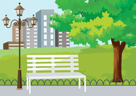 Public park in the city のイラスト素材