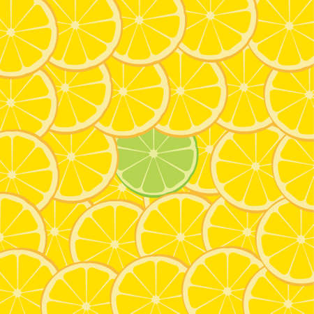 Lime and orange slice backgroundのイラスト素材