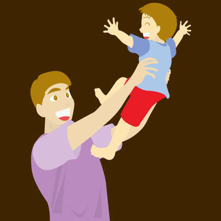 Man Holding Childのイラスト素材