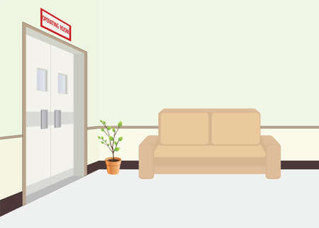 Front of Operating Roomのイラスト素材
