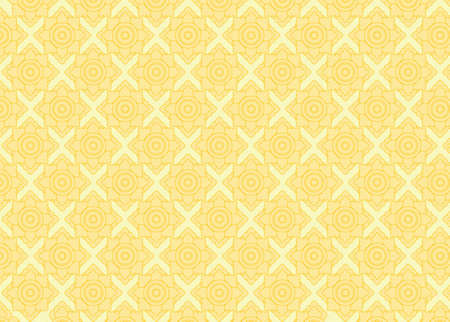 Seamless Yellow Floral Pattern Designのイラスト素材