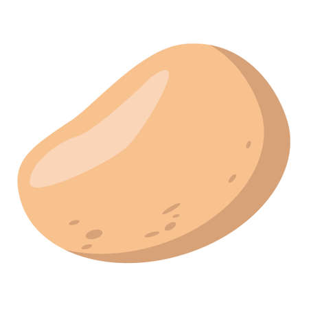 Drawn isolated potato brown color in minimal styleのイラスト素材