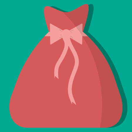 christmas bag decoration icon. new year vector illustrationのイラスト素材