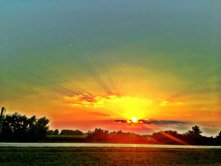 Beautiful sunset that almost made the sky look like it was on fire.