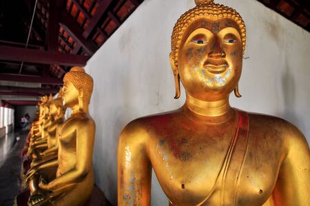 Sculpture buddha,wat yai phitsanulokの写真素材