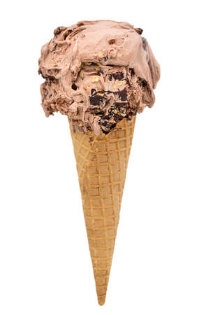 ice cream isolated on white , selective path included in the file.の写真素材