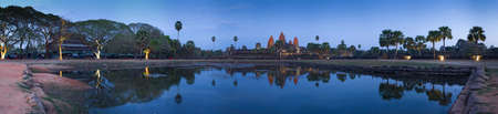 Old Angkor Wat Sunset in hot cambodiaの写真素材