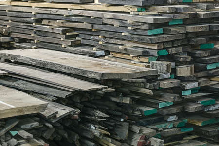 Wooden oak boards aligned in pattern backgorundの写真素材