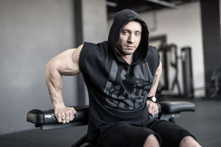 Brutal man in gym