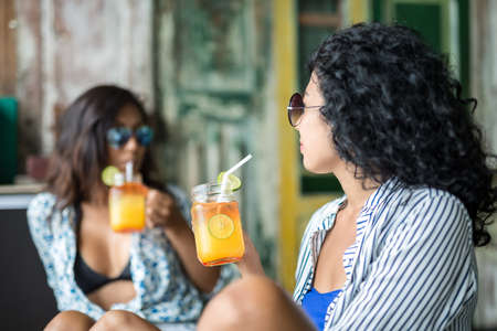 Girls with cocktails