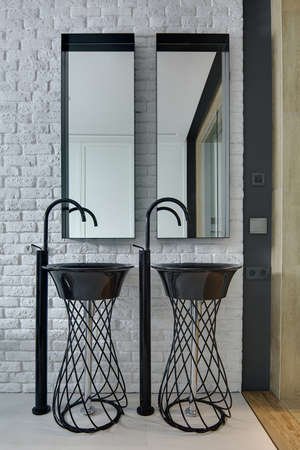 Bathroom in loft styleの写真素材