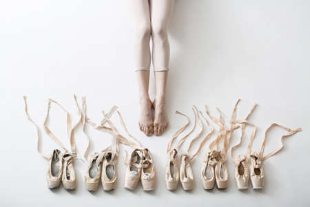 Legs of a young ballerinaの写真素材