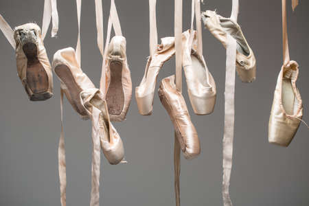 Ballet shoes pointe isolatedの写真素材