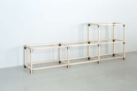 Light wooden constructの写真素材