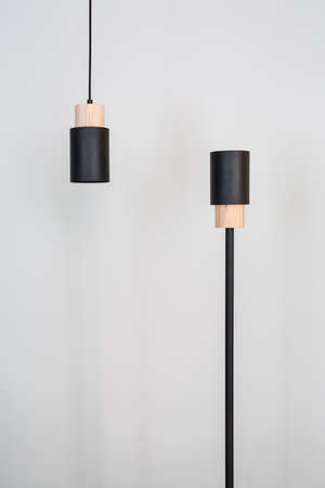 Lamps with wooden partsの写真素材