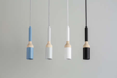 Hanging colorful lampsの写真素材