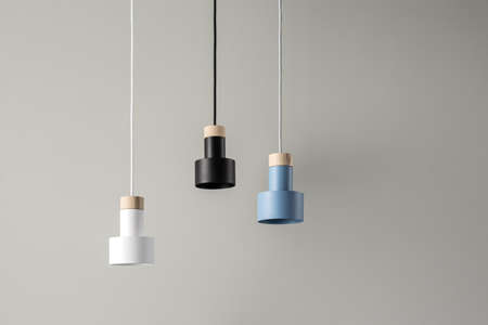 Hanging colorful lampsの写真素材