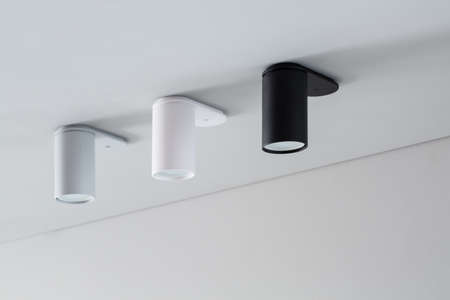 Three lamps on ceilingの写真素材